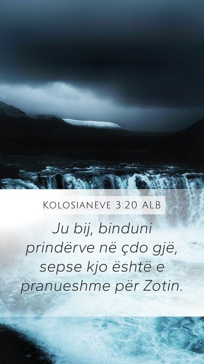 Kolosianëve 3:20 ALB Bible Verse Image