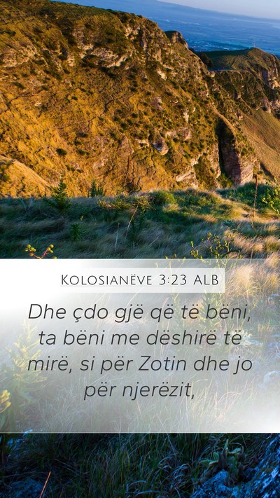Kolosianëve 3:23 ALB Bible Verse Image