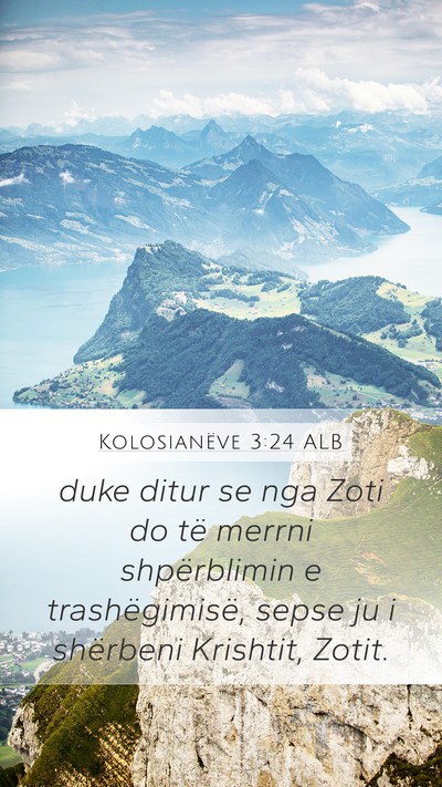 Kolosianëve 3:24 ALB Bible Verse Image