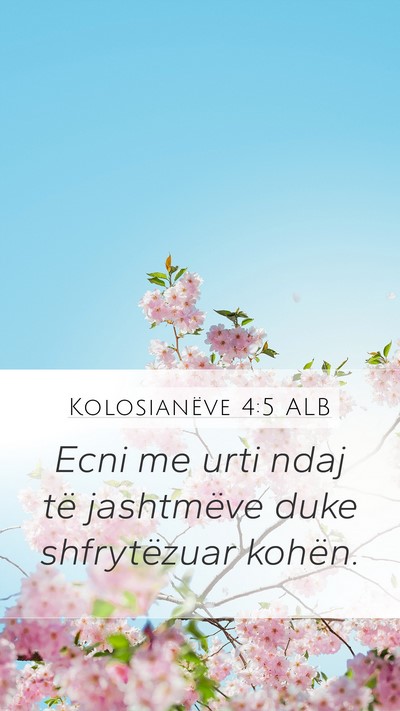 Kolosianëve 4:5 ALB Bible Verse Image