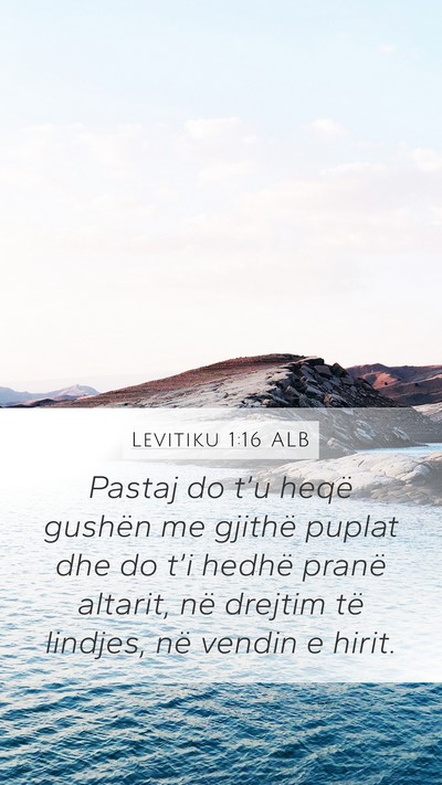 Levitiku 1:16 ALB Bible Verse Image