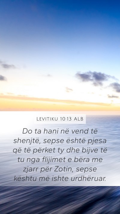Levitiku 10:13 ALB Bible Verse Image