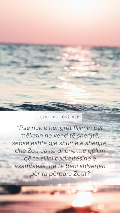 Levitiku 10:17 ALB Bible Verse Image