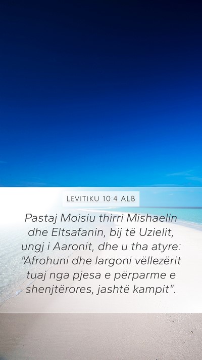Levitiku 10:4 ALB Bible Verse Image