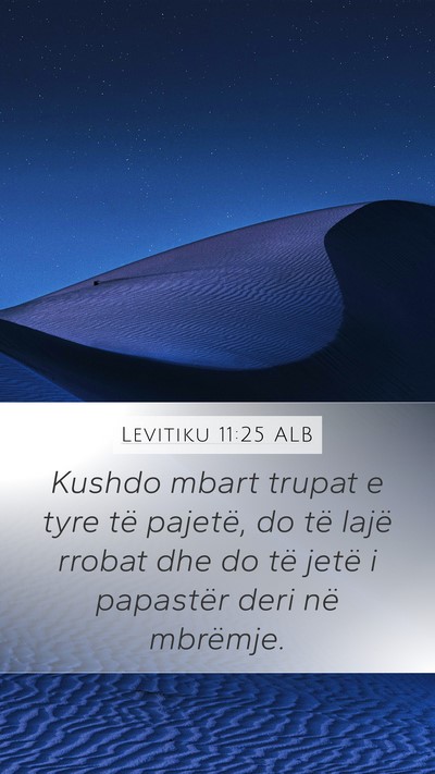 Levitiku 11:25 ALB Bible Verse Image