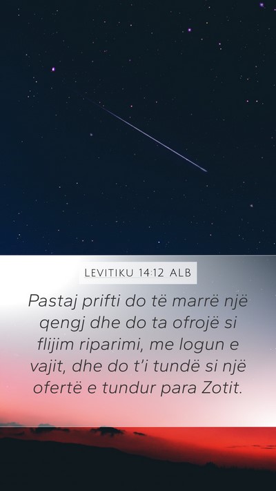 Levitiku 14:12 ALB Bible Verse Image