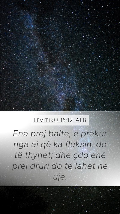Levitiku 15:12 ALB Bible Verse Image