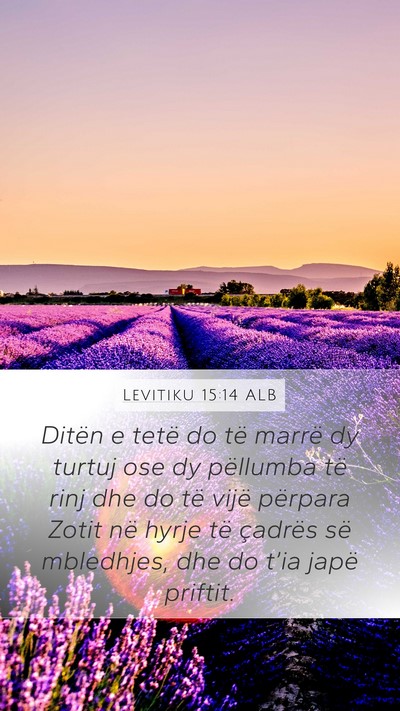 Levitiku 15:14 ALB Bible Verse Image