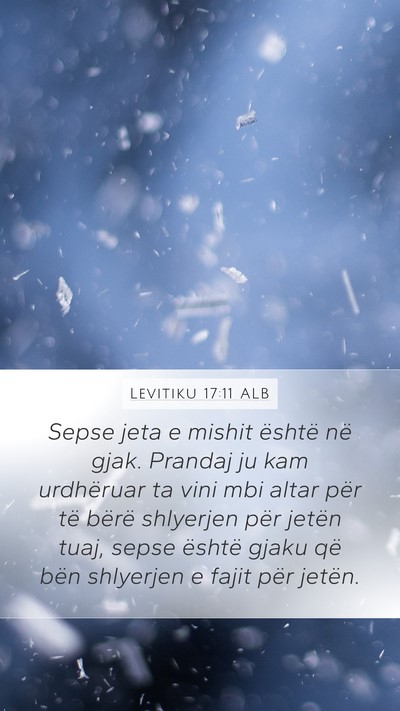 Levitiku 17:11 ALB Bible Verse Image