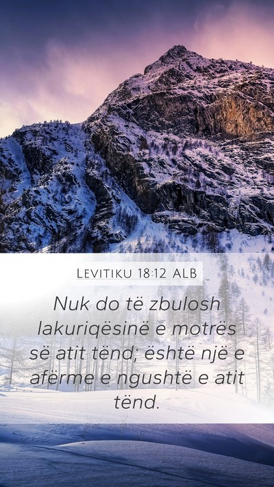 Levitiku 18:12 ALB Bible Verse Image