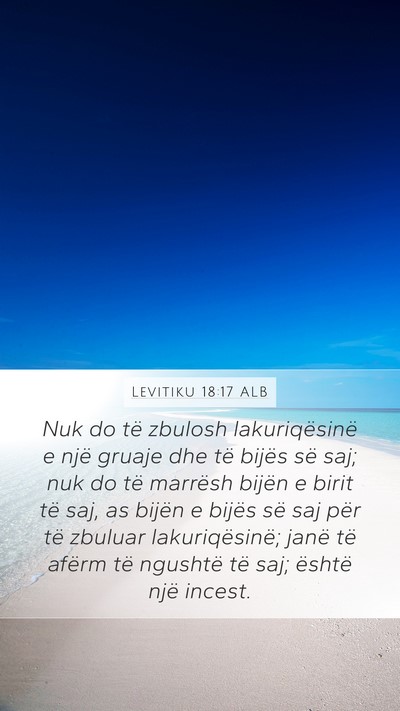 Levitiku 18:17 ALB Bible Verse Image