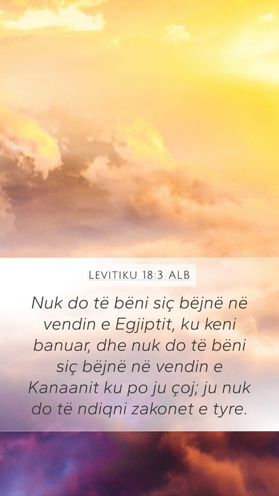 Levitiku 18:3 ALB Bible Verse Image