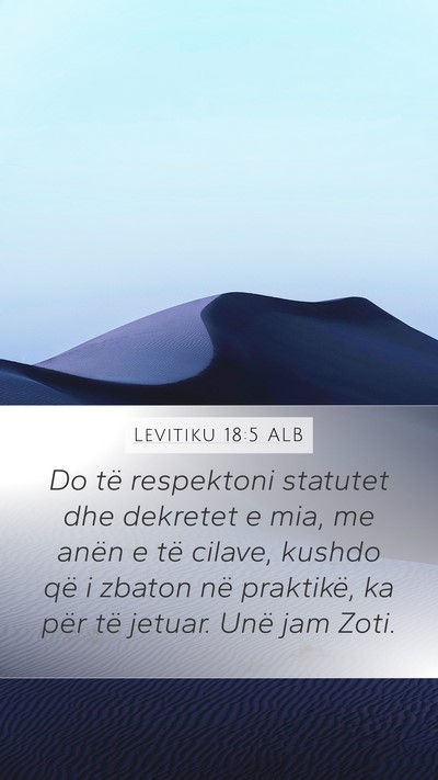Levitiku 18:5 ALB Bible Verse Image