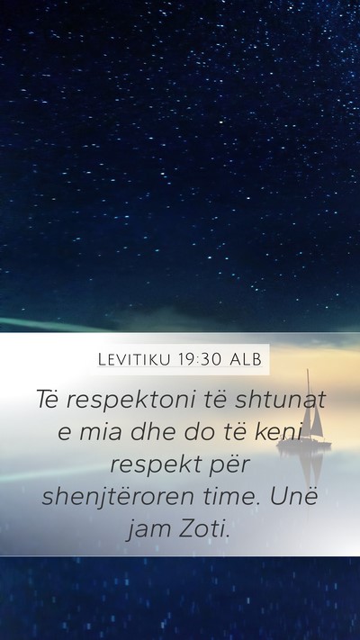 Levitiku 19:30 ALB Bible Verse Image
