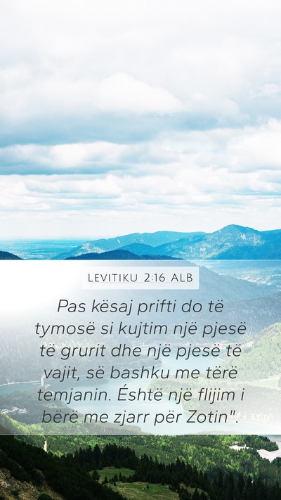 Levitiku 2:16 ALB Bible Verse Image