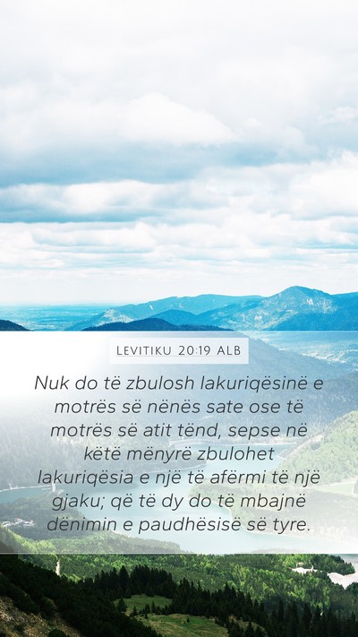 Levitiku 20:19 ALB Bible Verse Image