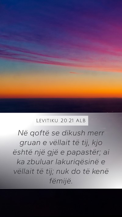 Levitiku 20:21 ALB Bible Verse Image