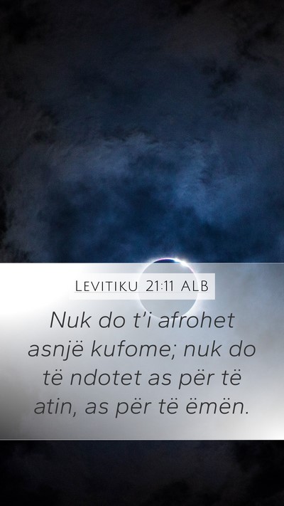 Levitiku 21:11 ALB Bible Verse Image