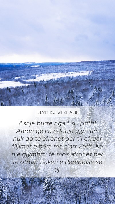 Levitiku 21:21 ALB Bible Verse Image