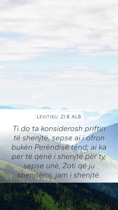 Levitiku 21:8 ALB Bible Verse Image