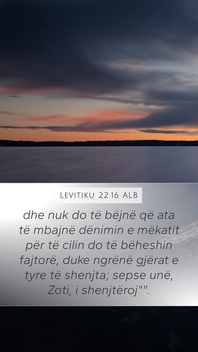 Levitiku 22:16 ALB Bible Verse Image