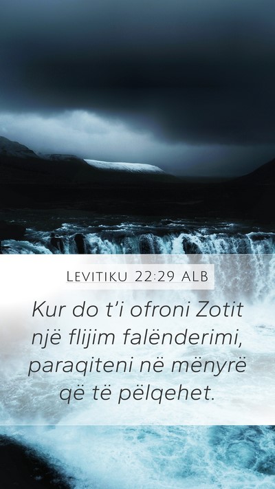 Levitiku 22:29 ALB Bible Verse Image
