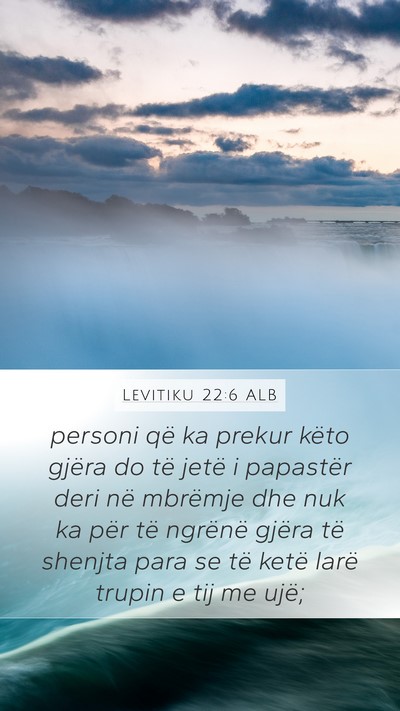 Levitiku 22:6 ALB Bible Verse Image