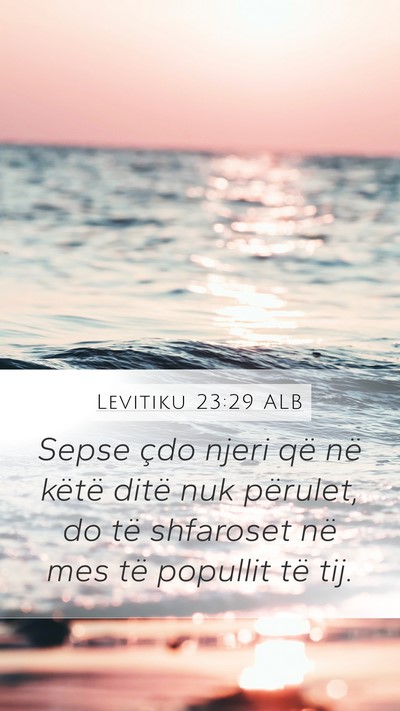 Levitiku 23:29 ALB Bible Verse Image