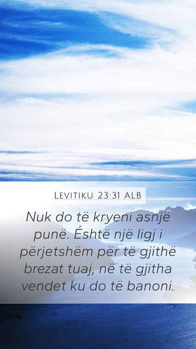Levitiku 23:31 ALB Bible Verse Image