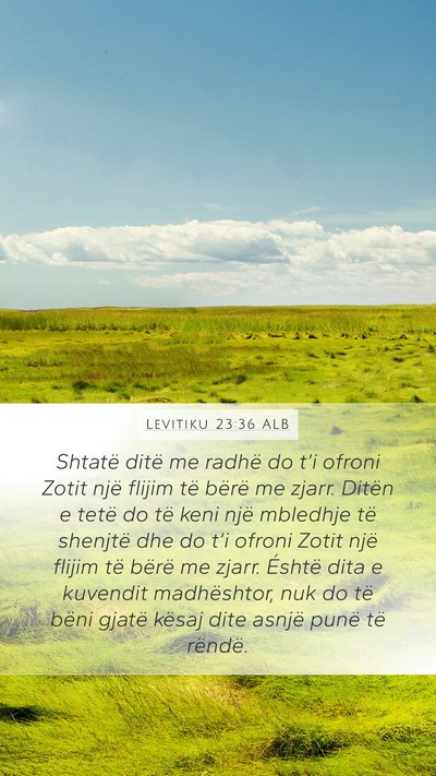 Levitiku 23:36 ALB Bible Verse Image