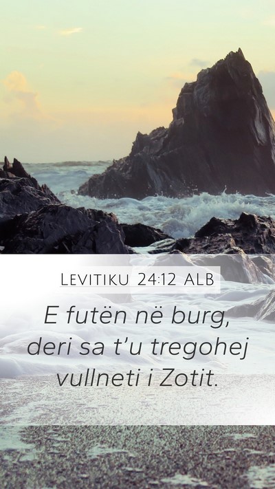 Levitiku 24:12 ALB Bible Verse Image