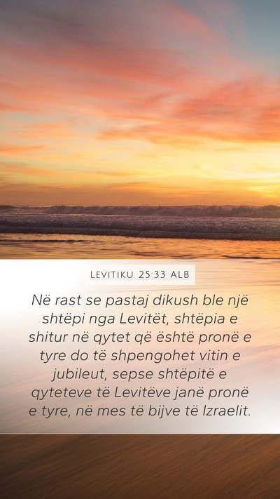 Levitiku 25:33 ALB Mobile Phone Wallpaper - Në rast se pastaj dikush ble një shtëpi nga - Mobile Bible Verse Wallpaper