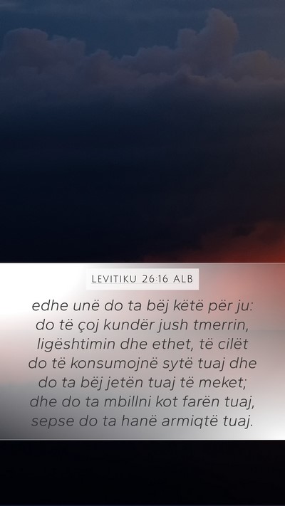 Levitiku 26:16 ALB Bible Verse Image