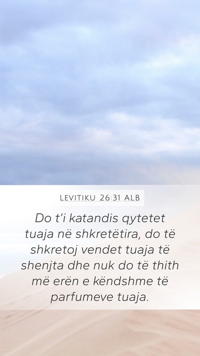 Levitiku 26:31 ALB Bible Verse Image