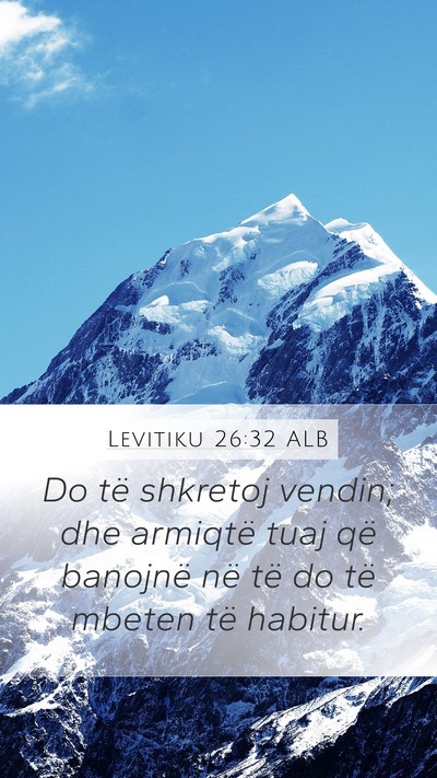 Levitiku 26:32 ALB Bible Verse Image