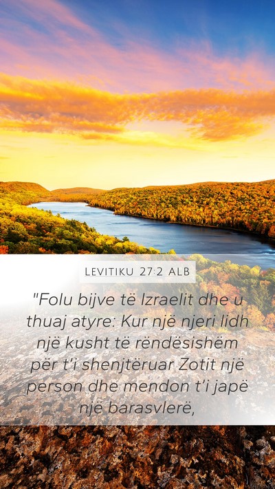 Levitiku 27:2 ALB Bible Verse Image