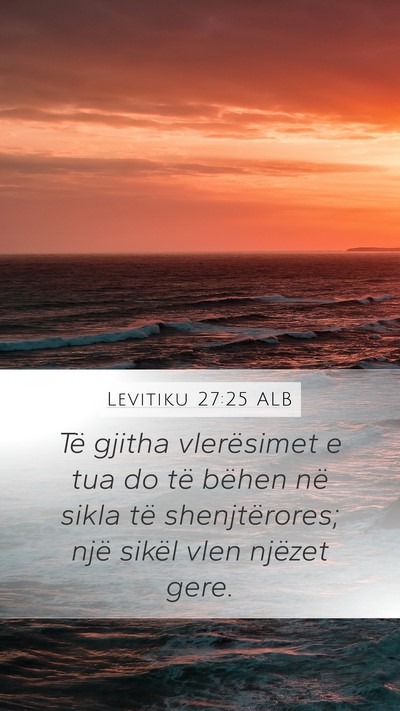Levitiku 27:25 ALB Bible Verse Image