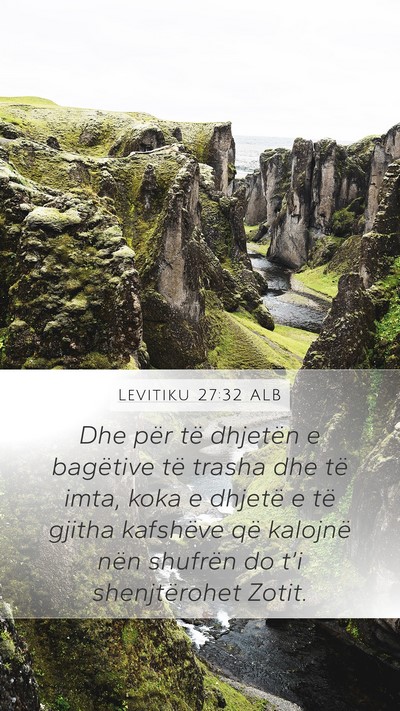 Levitiku 27:32 ALB Bible Verse Image