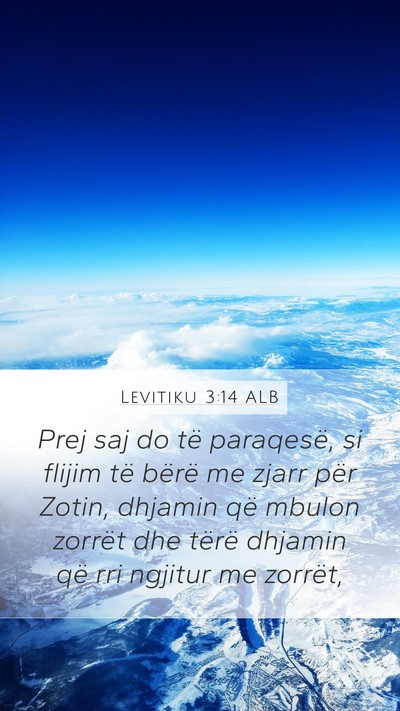 Levitiku 3:14 ALB Bible Verse Image
