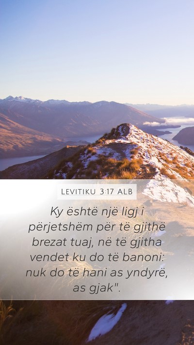 Levitiku 3:17 ALB Bible Verse Image