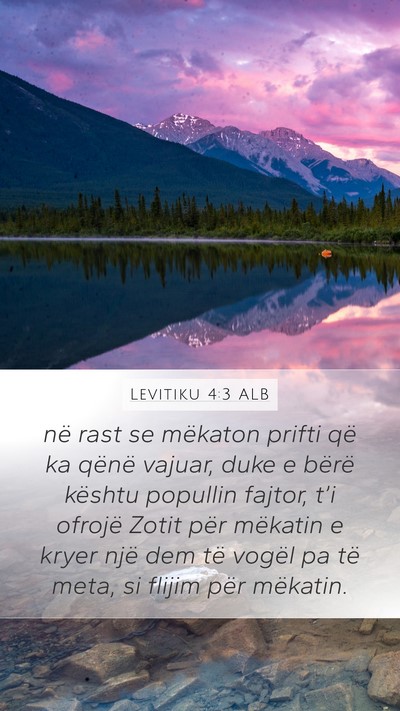 Levitiku 4:3 ALB Bible Verse Image