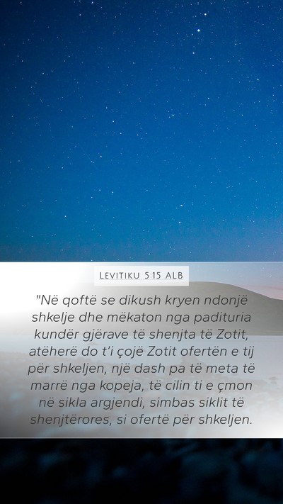 Levitiku 5:15 ALB Bible Verse Image