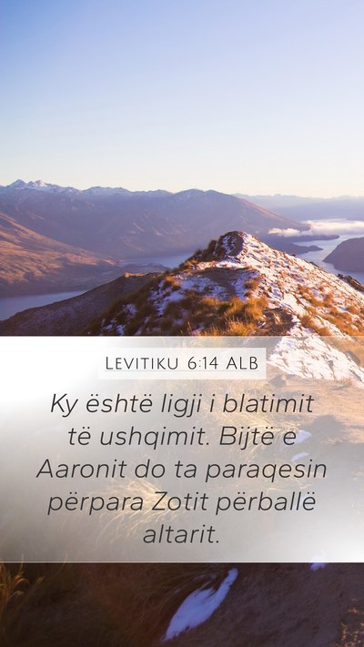 Levitiku 6:14 ALB Bible Verse Image