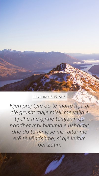 Levitiku 6:15 ALB Bible Verse Image