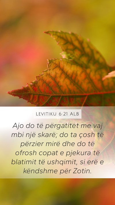 Levitiku 6:21 ALB Bible Verse Image