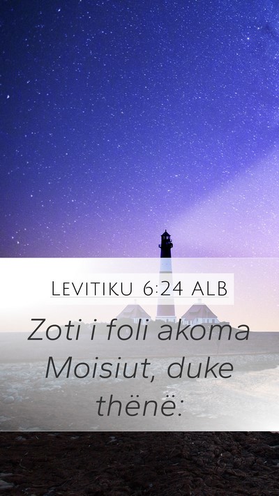 Levitiku 6:24 ALB Bible Verse Image