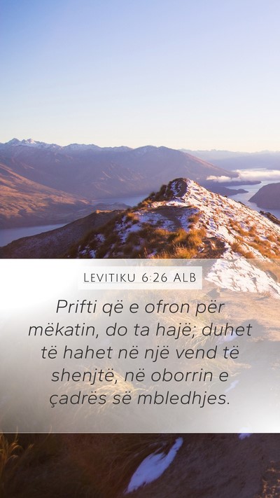 Levitiku 6:26 ALB Bible Verse Image