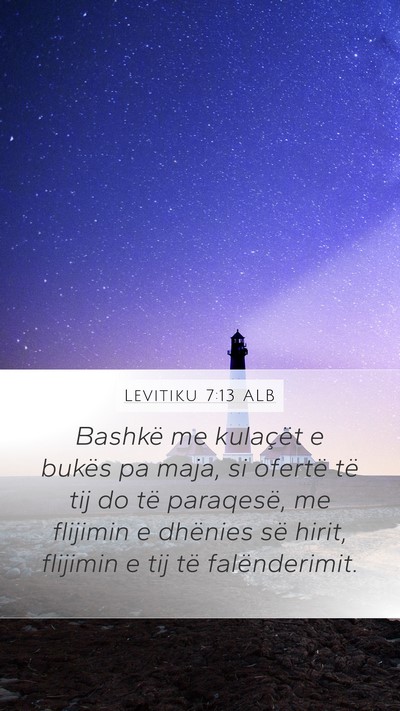 Levitiku 7:13 ALB Bible Verse Image