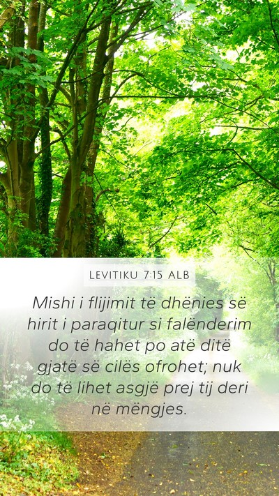 Levitiku 7:15 ALB Bible Verse Image