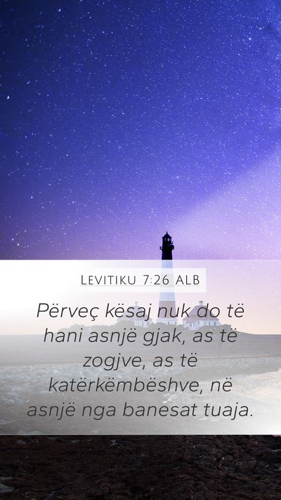 Levitiku 7:26 ALB Bible Verse Image